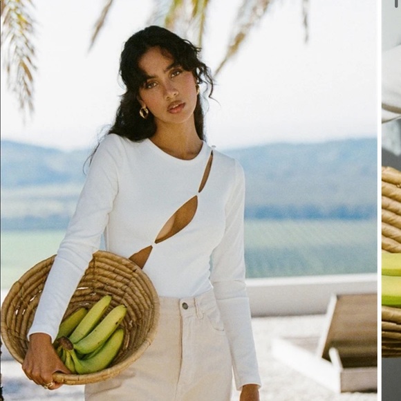 Sabo Skirt - White Bodysuit with Cut Outs - Picture 3 of 7